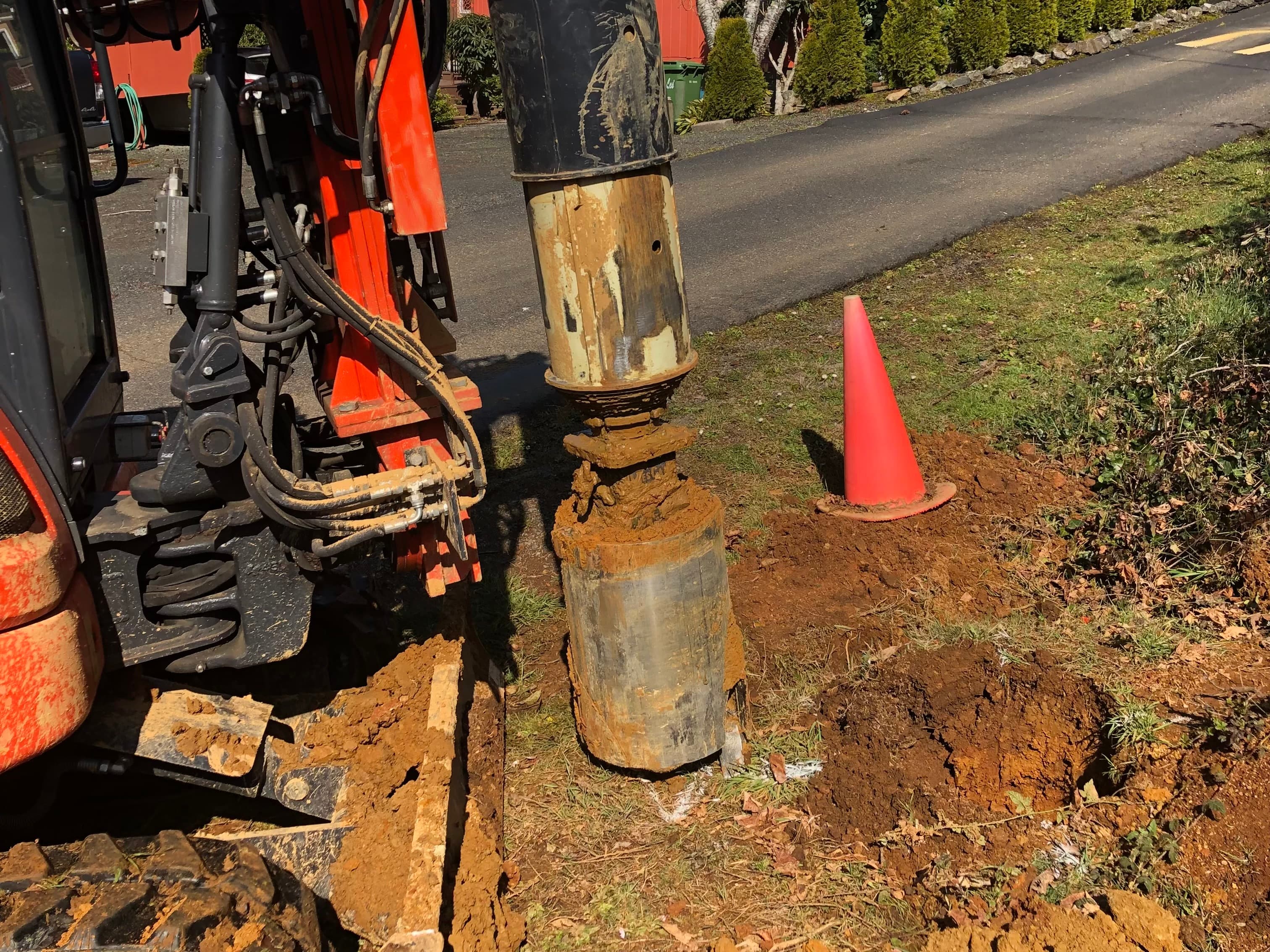 Coos Bay Landslide Wall, Coos Bay, OR — soldier pile, 22 piles