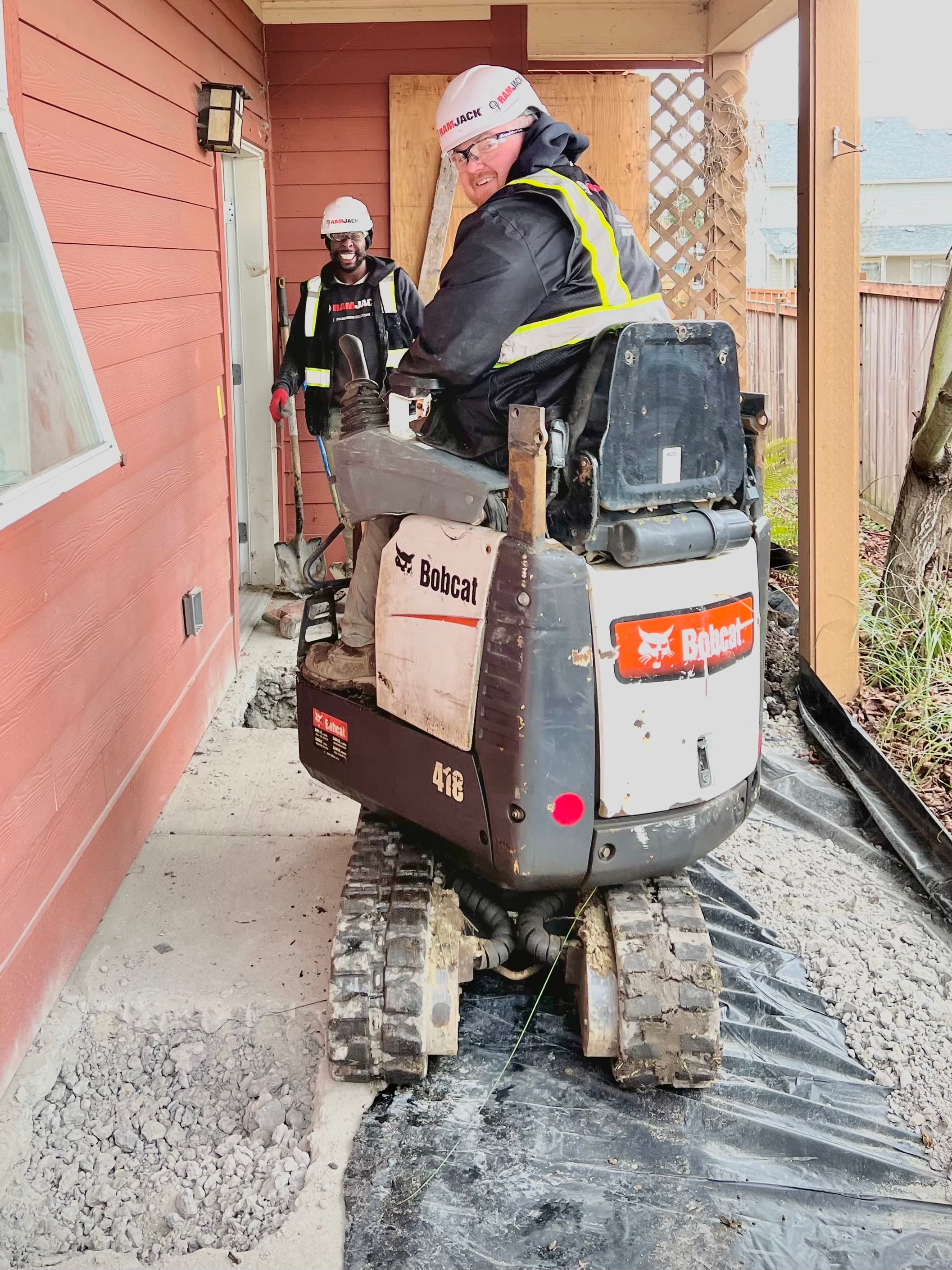 40 Helical Piles, Tacoma Residence, Tacoma, WA — helical piles, 3.5" lift
