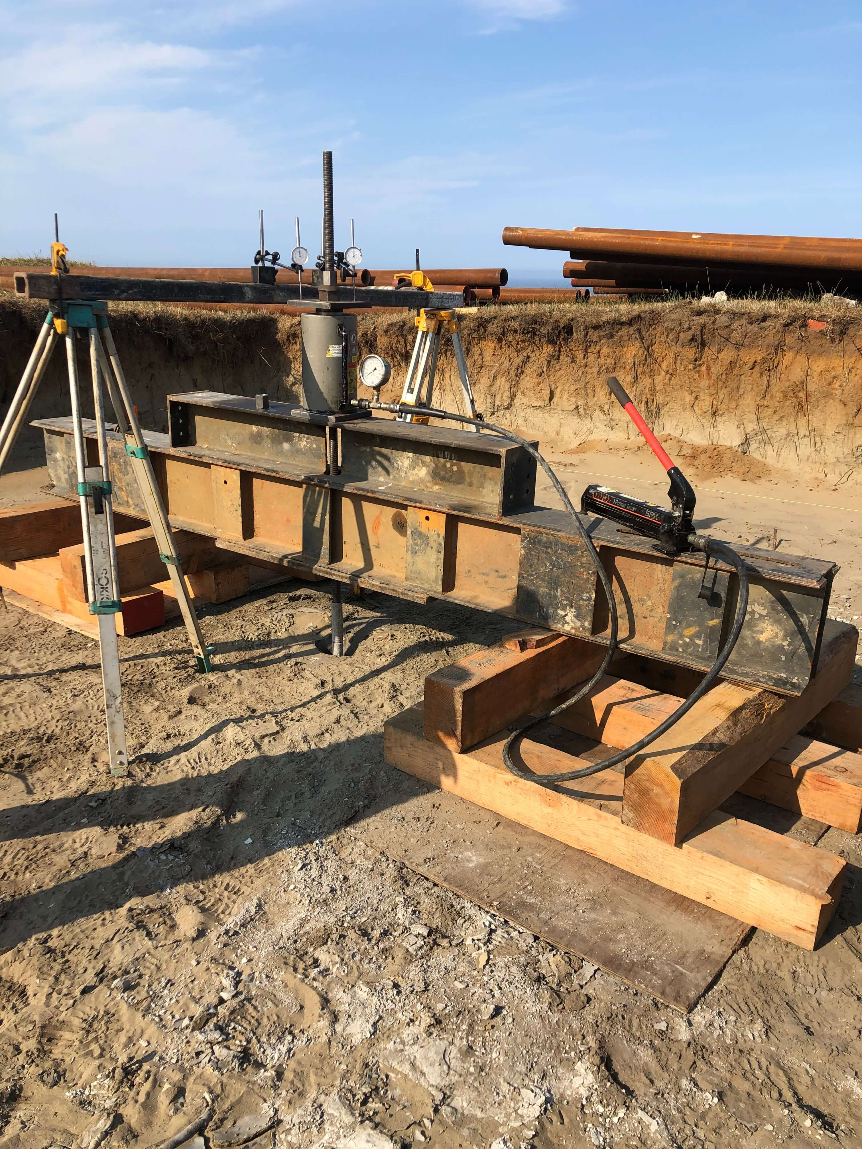 Bandon House New Construction, Bandon, OR — micropiles, 83 piles
