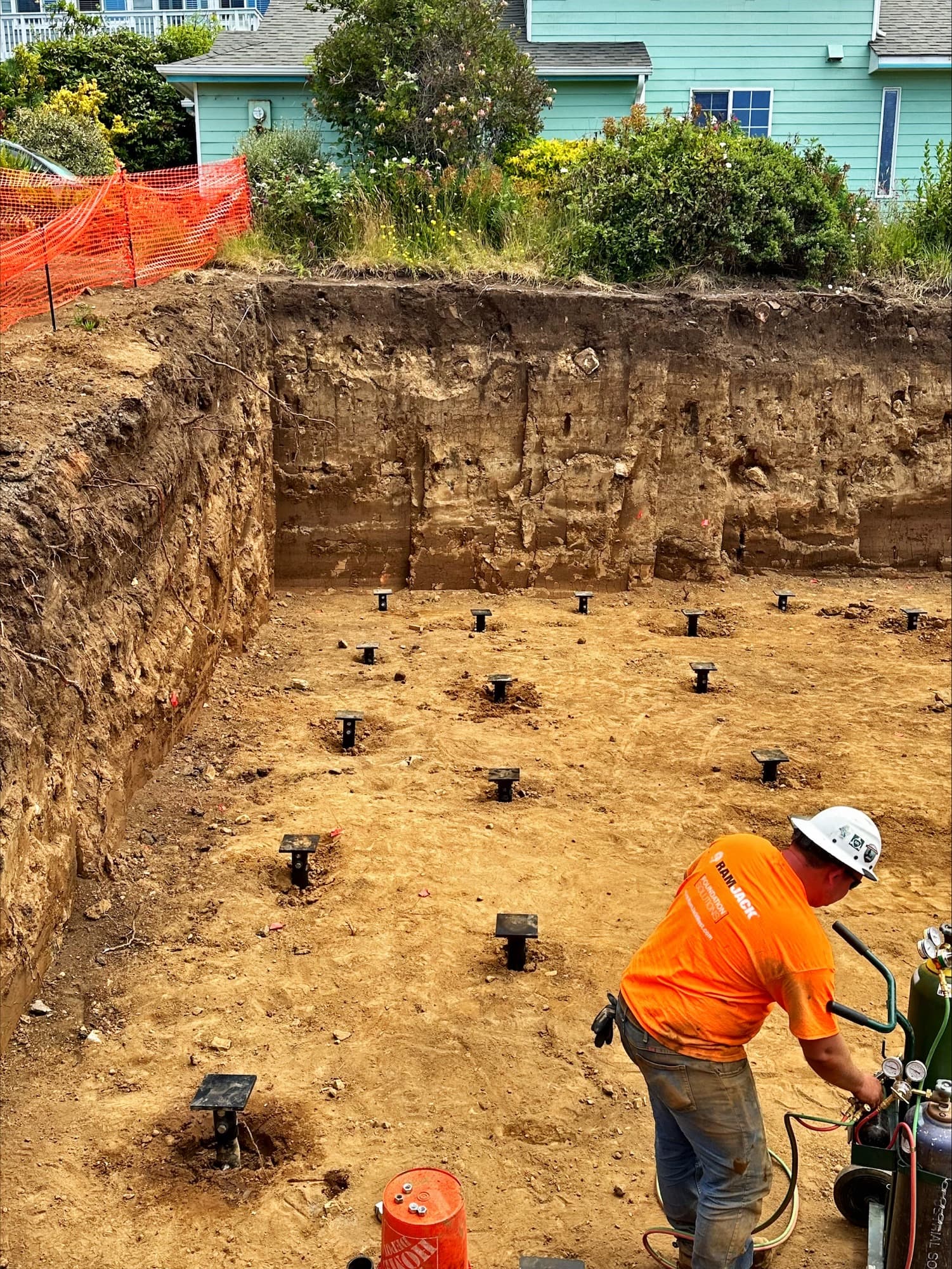 New Construction Piles, Yachats, Yachats, OR — helical piles, 46 piles