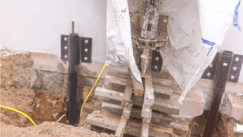 Custom Micropile Brackets (GM, Sparks NV), Sparks, NV — micropiles, 14 piles