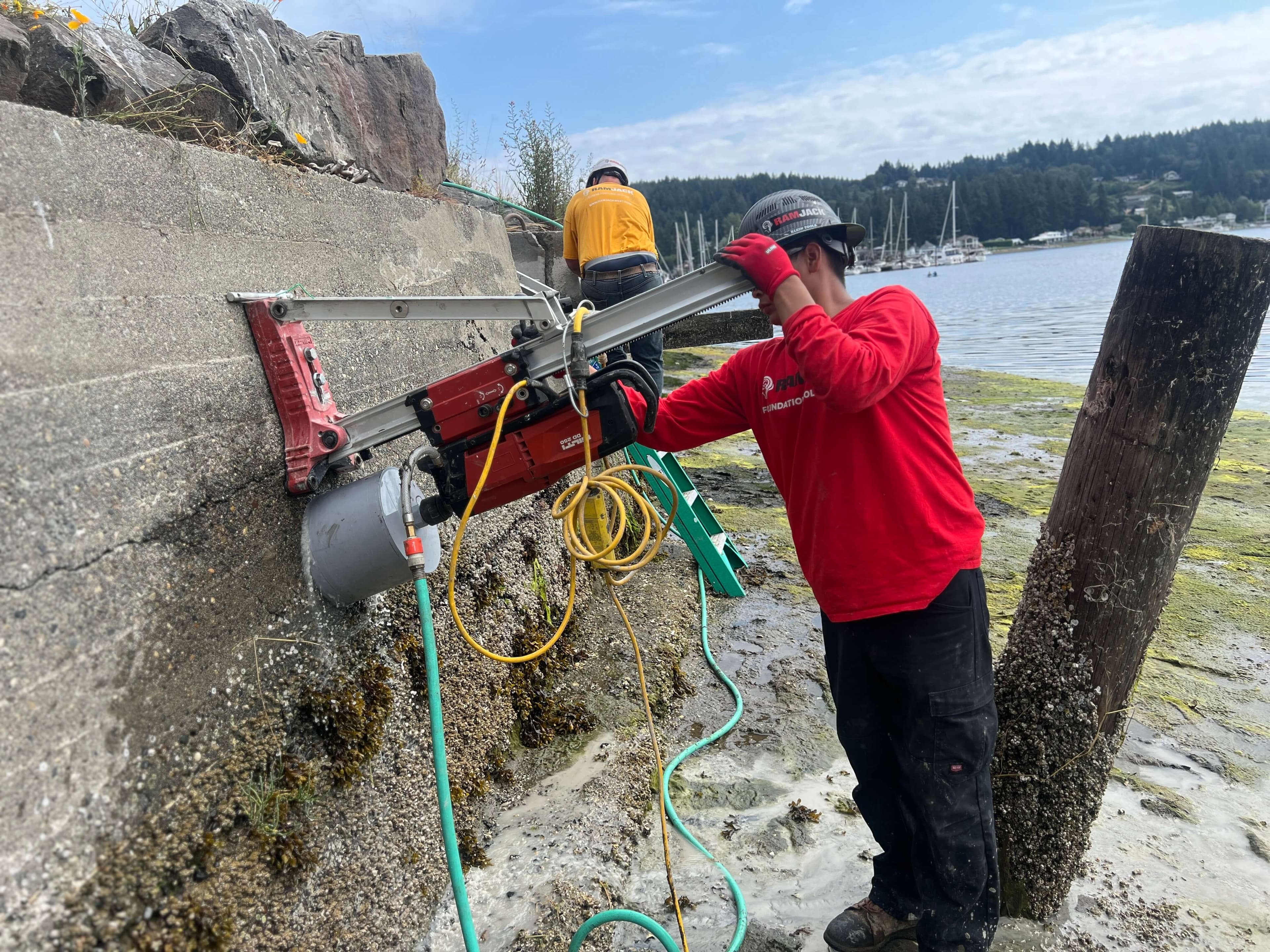 Gig Harbor Waterfront Seawall, Gig Harbor, WA — seawall, waterfront