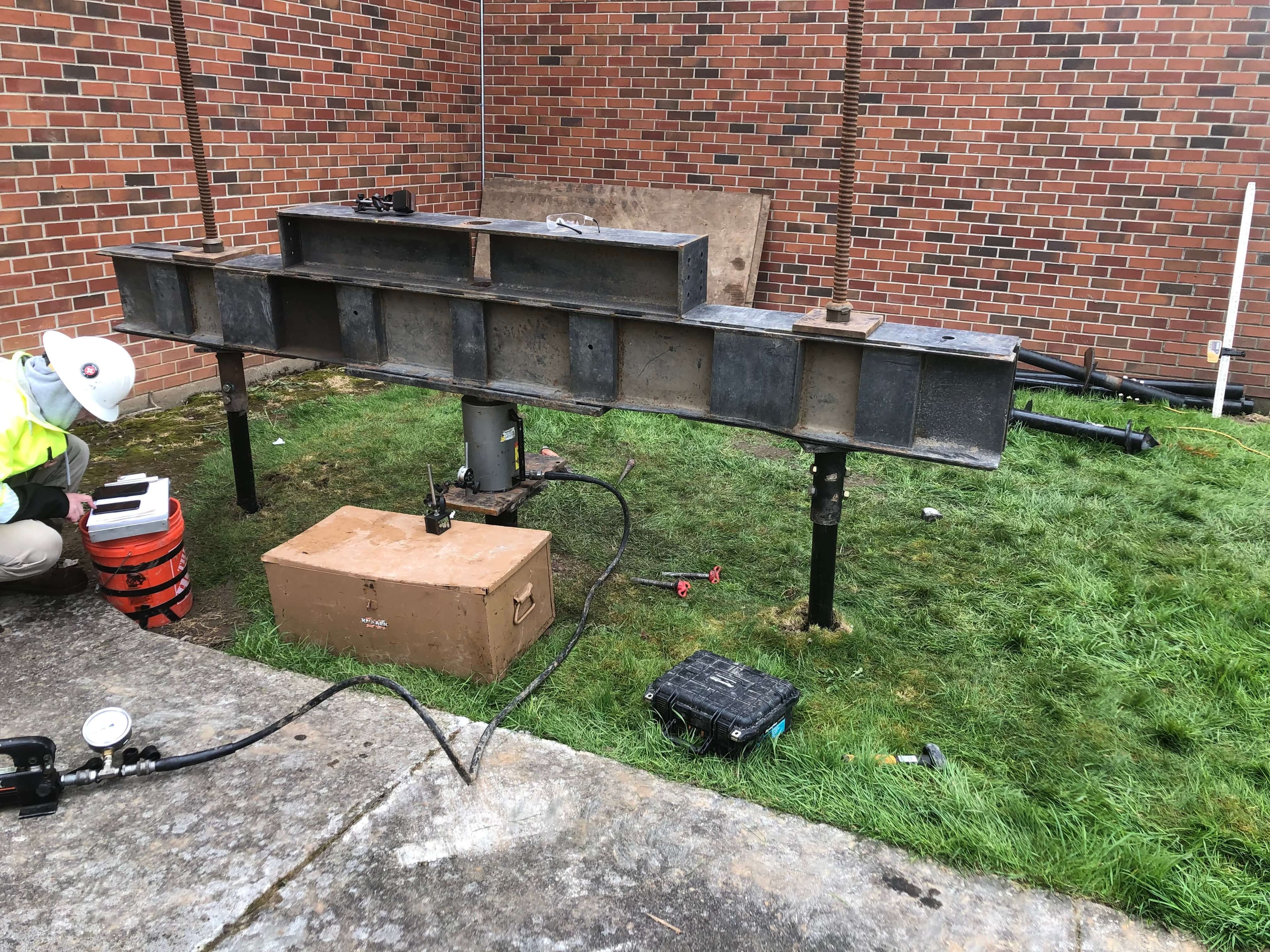 Patton Middle School Seismic Retrofit, McMinnville, OR — helical piles, 270 piles