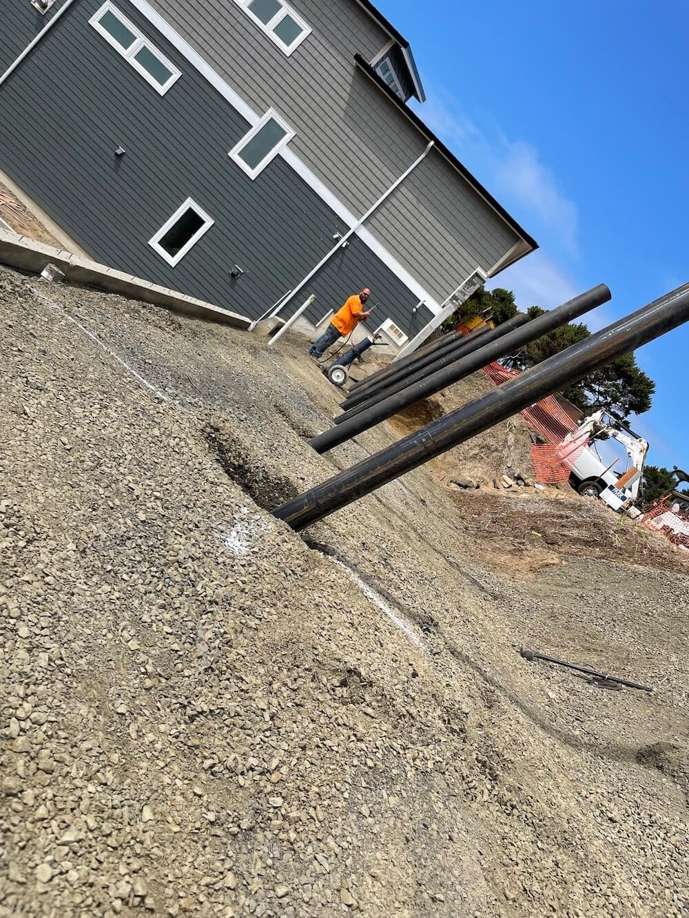 Spring St. Duplex, Newport, OR — micropiles, 41 piles